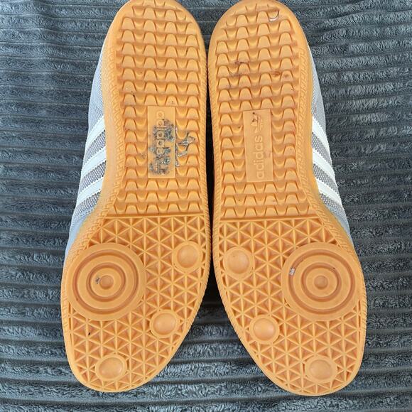 Adidas Samba Men's Size 13 Gray White D74396 2014 Rare Gum Sole Leather Sneakers - Picture 7 of 7